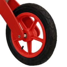 Petromila vidaXL Balančný bicykel pre deti s nafukovacími pneumatikami červený