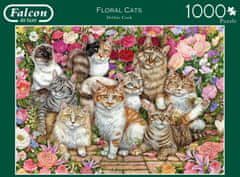 Falcon Puzzle Mačky medzi kvetmi 1000 dielikov