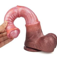 Xcock Obrovské silikónové dildo s konskými semenníkmi, veľké, dlhé, s prísavkou