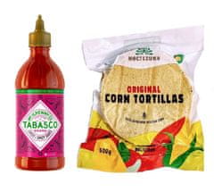 LaProve Tortilla Real Mexican Tortillas s Nixtamalem, vegan, bez GMO 500G & TABASCO Sweet & Spicy 256 ml