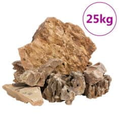 Vidaxl Dračie kamene 25 kg hnedé 5-30 cm