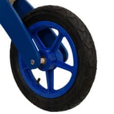 Vidaxl Balančný bicykel pre deti s nafukovacími pneumatikami modrý