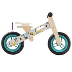 Vidaxl Balančný bicykel pre deti modrý potlač