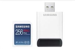 SAMSUNG pamäťová karta 256GB PRO Plus SDXC CL10, U3, V30 (č/z: až 160/120MB/s) + adaptér