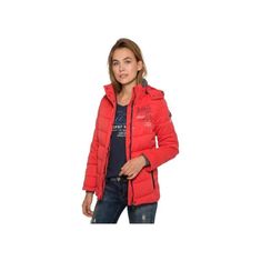 Soccx  Dámska Zimná bunda s kapucňou Creamy red Červená M