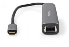 Nedis Multiportový adaptér USB-C, USB-A, USB-C, HDMI, RJ45