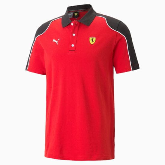 Ferrari polo tričko PUMA Race černo-bielo-červené