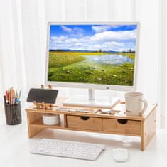MUVU Bambusový stojan na monitor, notebooku