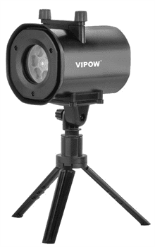 vipow Vianočný laserový dekoratívny projektor s výmennými vzormi 4v1 VIPOW ZAR0442, IP44