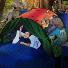 Northix Detský stan na posteľ - dinosaury - 220 x 80 cm 