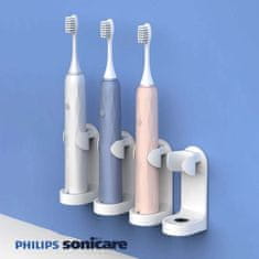 Ultrasonic Nástenný držiak pre elektrické zubné kefky, biely (Sonicare, Oral-B)