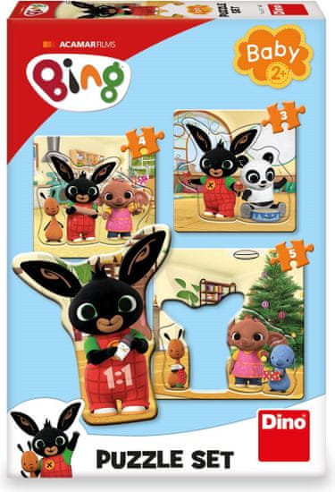 DINO Baby puzzle Bing a kamaráti 3v1 (3,4,5 dielikov)