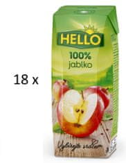 Hello 100 % jablková šťava 18 x 250 ml