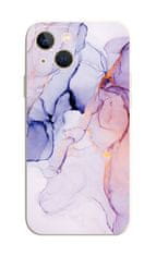 TopQ Kryt iPhone 13 Mramor ružovo-fialový 75332
