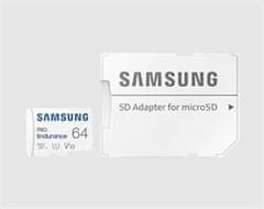 SAMSUNG pamäťová karta 64GB PRO Endurance micro SDXC (čítanie až 130MB/s) + SD adaptér