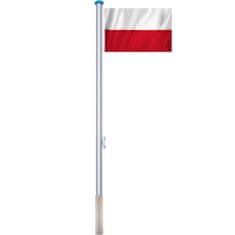 Timeless Tools Vlajkový stožiar s polskou vlajkou, 90x150 cm
