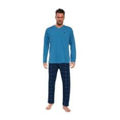 Cornette Pánske pyžamo Derby nadrozmer modré (124/240) - veľkosť XXXL