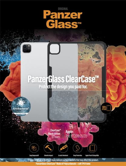 PanzerGlass ochranný kryt ClearCasa Black Edition pro Apple iPad Pro 11” (1.-3.gen), čierna