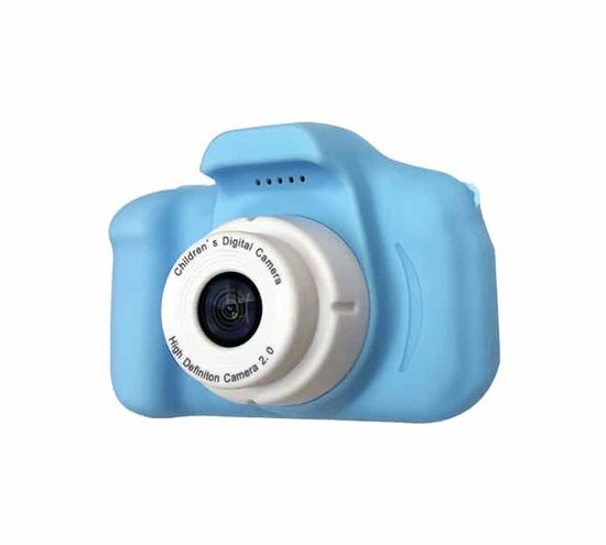 Netscroll Detský fotoaparát s HD kvalitou, modrý, ružový, 1280x720px, nabíjanie cez USB, darčeky pre deti, Minifoto