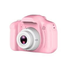 Netscroll Detský fotoaparát s HD kvalitou, Detský fotoaparát s HD kvalitou, ružový, 1280x720px, nabíjanie cez USB, darčeky pre deti, Minifoto-roza