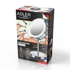 Adler Adler AD 2159 Zrkadlo na líčenie s LED osvetlením stojace na kozmetickej nohe zväčšujúce zrkadlo na líčenie