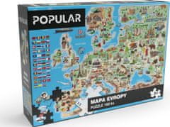 POPULAR Puzzle Mapa Európy 160 dielikov