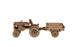 Wooden city 3D puzzle Superfast Americký traktor s vlekom