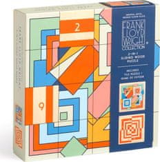 Galison Posuvné drevené puzzle Frank Lloyd Wright: Imperial Hotel 2v1 (16 dielikov)
