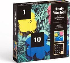 Galison Posuvné drevené puzzle Andy Warhol: Kvety 2v1 (16 dielikov)