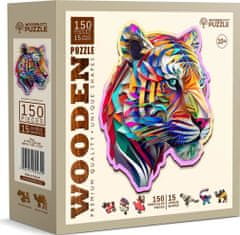 Wooden city Drevené puzzle Farebný tiger 150 dielikov EKO