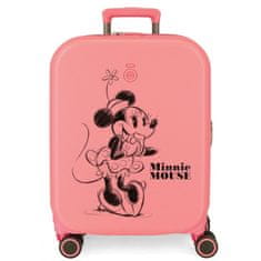 Jada Toys ABS cestovný kufor MINNIE MOUSE Happines Coral, 55x40x20cm, 37L, 3668622 (small exp.)