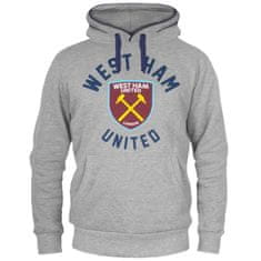 FAN SHOP SLOVAKIA Mikina West Ham United FC, sivá, kapucňa | M