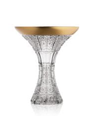 Bohemia Crystal Ručne vyrábaná a ručne brúsená váza so zlatom 305mm