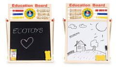 EcoToys Vzdelávacia magnetická tabuľa Beky 2v1