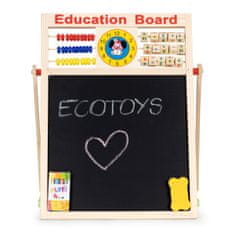 EcoToys Vzdelávacia magnetická tabuľa Beky 2v1