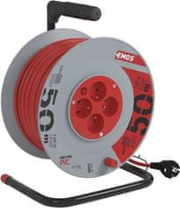 EMOS PVC predlžovací kábel na bubne - 4 zásuvky, 50m, 1,5mm2