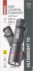 EMOS CREE LED kovové svietidlo Ultibright 70, P3170, 340lm, 3xAAA