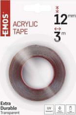 EMOS Akrylová páska 12mm / 3m, číra