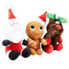 Duvo+ Vianočná hračka- Plyšové figúrky mix farieb 16x28x9cm
