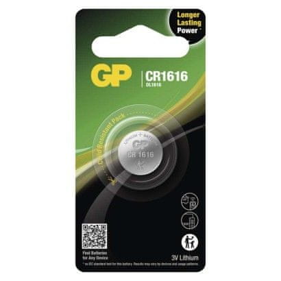 GP Lítiová gombíková batéria GP CR1616