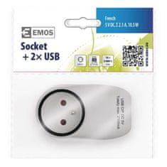 EMOS Zásuvka s 2× USB