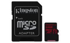 Kingston KINGSTON Micro SDXC 64GB UHS-I V30 + adaptér