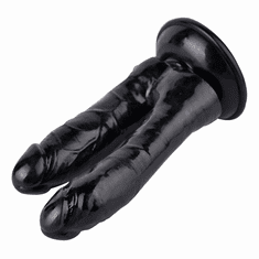 Xcock Vaginálno-análne dvojité dildo 20cm s podvodom, dve penisy pre anus pipes