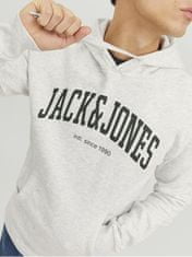 Jack&Jones Pánska mikina JJEJOSH Relaxed Fit 12236513 White Melange (Veľkosť L)