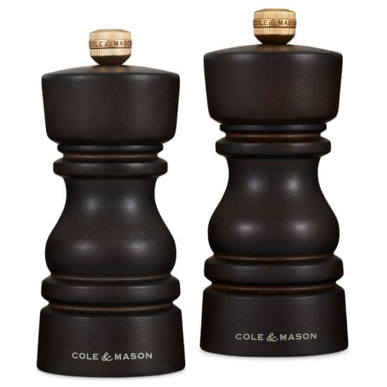Cole Mason Súprava mlynčekov na soľ a korenie London Chocolate Wood 13 cm
