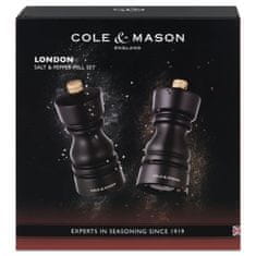 Cole Mason Súprava mlynčekov na soľ a korenie London Chocolate Wood 13 cm