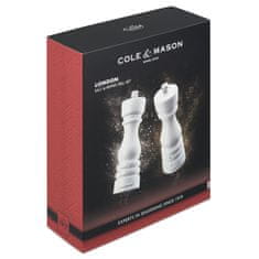 Cole Mason Súprava mlynčekov na soľ a korenie London White Gloss 18 cm