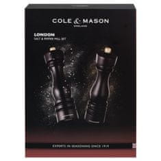 Cole Mason Súprava mlynčekov na soľ a korenie London Chocolate Wood 22 cm