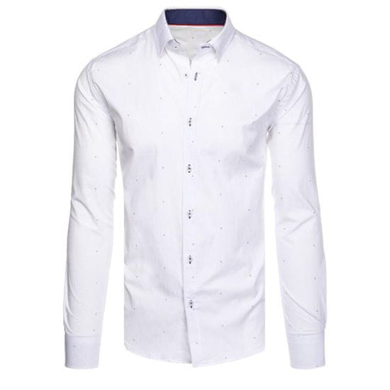 Dstreet Pánska košeľa VIZ biela dx2521 M