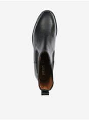 Geox Čierne dámske kožené členkové topánky Geox D Tormalina 41